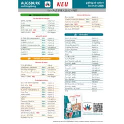 Gutscheinbuch Augsburg 2027 Inhaltsverzeichnis